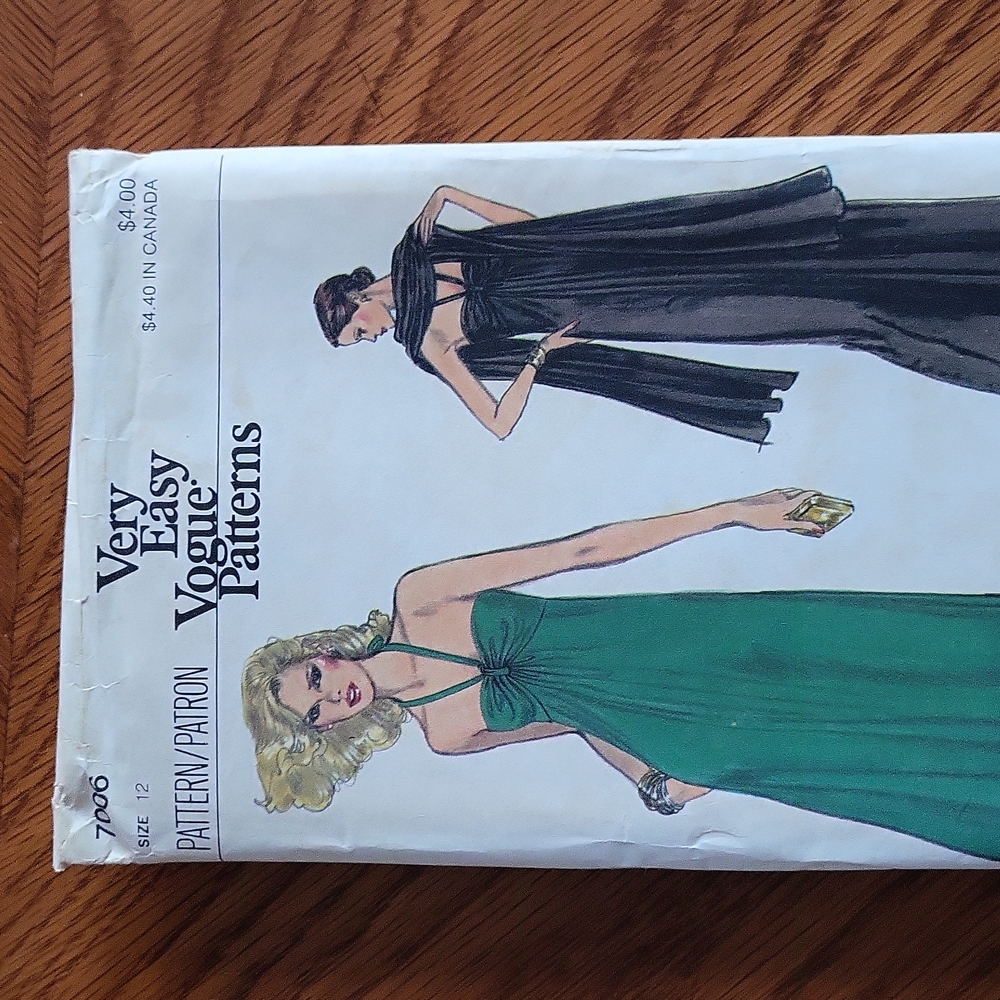 Vintage Vogue Dress & Stole Pattern # 7006 - Size 12